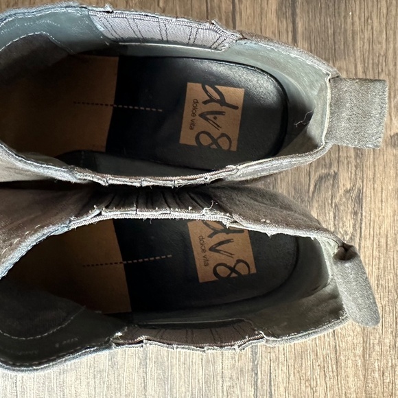 *DOLCE VITA* Gray Suede Fashion Wedge Ankle Boots Size 8 - Picture 7 of 10